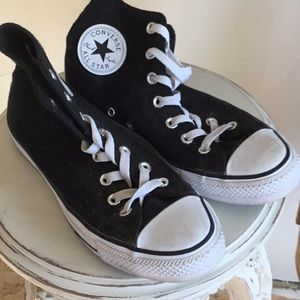 Converse high top, sparkly black, almost new